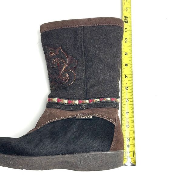 Authentic Tecnica Fur and Boiled Wool Embroidered Boots EUR 37, US 6,5 - Picture 14 of 15